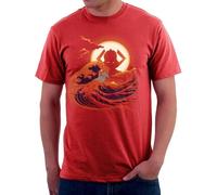 WANGYANGAN Surfing with The Alien Silver Surfer Great Wave of Kanagawa Men's T-Shirt T-Shirts à Manches Courtes(Small)