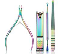 Wangyaohan Coupe-cuticules avec repousse-cuticules - 4 pièces en acier inoxydable - Coupe-cuticules - Outils de soins des ongles