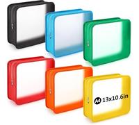 Wangyaohan Lot de 6 chemises en plastique avec fermeture éclair - 33 x 26,9 cm - Extensible - Étanche - Avec fermeture éclair - 6 couleurs