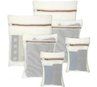 Wangyaohan Lot de 6 sacs à linge en maille de coton avec fermeture éclair. Idéal pour les voyages, ces sacs à linge sont adaptés pour les sous-vêtements, les vêtements délicats et l'utilisation en
