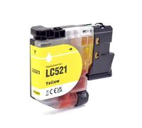 WANGYIWH Cartouche d'encre LC-521 adaptée à l'imprimante b-rther DCP-J1260W 1310 1313 1360 J1460DW(1PC Yellow)