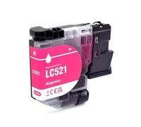 WANGYIWH Cartouche d'encre LC-521 adaptée à l'imprimante b-rther DCP-J1260W 1310 1313 1360 J1460DW(1PC Magenta)