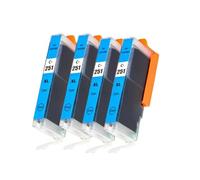 WANGYIWH Cartouche d'encre PGI250 CLI251 for P-IMA MG6320 7120 IP8720 MG7520 IP7220 MX722 922 IX6820 1P8720 MG5420 5422(CLT251 4C)