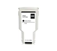 WANGYIWH Cartouche d'encre pigmentée 300 ML, 6 Couleurs, for imprimantes HP730 D-esinJet T1600, T1600dr, T1700, T1700dr, T2600, T2600d, P2V68A, P2V69A et P2V70A(Matte Black)