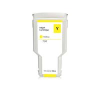 WANGYIWH Cartouche d'encre pigmentée 300 ML, 6 Couleurs, for imprimantes HP730 D-esinJet T1600, T1600dr, T1700, T1700dr, T2600, T2600d, P2V68A, P2V69A et P2V70A(Yellow)