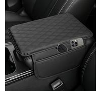 WANGZENIU Coussin Accoudoir Voiture pour Mitsubishi Colt VII 2023 2024, Coussin D'accoudoir Voiture en Cuir Coussin d’Accoudoir Voiture avec Deux Poches