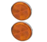 WANGZEYU Catadioptre Moto Réflecteur Rond Ambre for Moto, 2 pièces