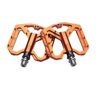 WANGZEYU Pedale VTT Pédale de vélo 3 roulements en Alliage Anti-dérapant pédales BMX VTT Route roulement scellé pédale(K1 Orange)