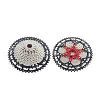 WANGZEYU Roue Libre Cassette de Roue Libre séparée for VTT, 8, 9, 10, 11, 12 Vitesses, 8V, 9V, 10v, 11v, 12v, Support, pignon, pièces de vélo VéLo Cassette(12s 11-50t Silver)