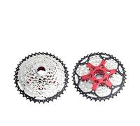 WANGZEYU Roue Libre Cassette de Roue Libre séparée for VTT, 8, 9, 10, 11, 12 Vitesses, 8V, 9V, 10v, 11v, 12v, Support, pignon, pièces de vélo VéLo Cassette(8s 11-42t Silver)