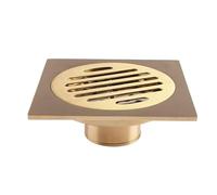 WANGZEYU Siphon De Sol 1pc Drain de Cuisine et Salle Bains Douche Sol déchets Or Drainage 10 * 10cm carré(Yellow)