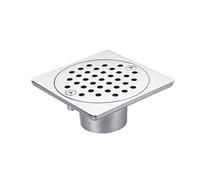 WANGZEYU Siphon De Sol 1PC Rond cuivre Argent Drain de Sol 90 * 90mm Couvercle crépine Grille déchets Douche Grand déplacement
