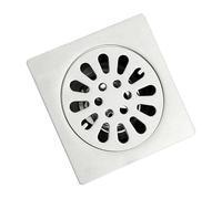 WANGZEYU Siphon De Sol Drain de Sol carré en Acier Inoxydable 4 Pouces, égouttoir Salle Bains, déchets Douche, à Usage Unique