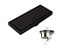 WANGZEYU Siphon De Sol Drain de Sol Invisible caché en Laiton, 10 x cm, 8 20, 30, Couvercle, Base, Noyau(8x20 Black)