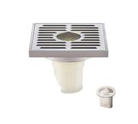 WANGZEYU Siphon De Sol Grille de Douche carrée en Laiton for carrelage vidange, Drain Sol for Machine à Laver, grilles for Salle Bain, crépine 10 x cm(Wire Drawing B)
