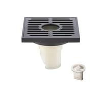 WANGZEYU Siphon De Sol Grille de Douche carrée en Laiton for carrelage vidange, Drain Sol for Machine à Laver, grilles for Salle Bain, crépine 10 x cm(Gun Gray B)