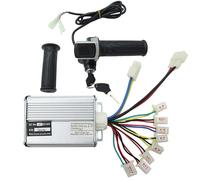 wanhaoaony Controleur Trottinette Electrique Contrôleur sans balais 36V 48v 1000w, avec clé, Vitesse de Puissance, accélérateur Rotatif for Accessoires vélo et Scooter électrique(36V Set)