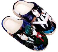 WANHONGYUE Anime Black Butler Pantoufles de Maison Homme Femme Hiver Chaude Peluche Chaussons Intérieur Extérieur Antidérapant Slippers