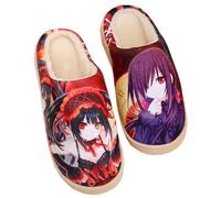 WANHONGYUE Anime Date A Live Pantoufles de Maison Homme Femme Hiver Peluche Chaude Chaussons Intérieur Extérieur Antidérapant Slippers
