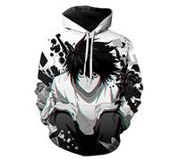 WANHONGYUE Anime Death Note Hoodie Sweat à Capuche Cosplay Survêtement 3D Imprimer Pullover Hooded Sweatshirts Manteau 789/8 S