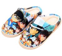 WANHONGYUE Anime Detective Conan Pantoufles de Maison Homme Femme Hiver Peluche Chaude Chaussons Intérieur Extérieur Antidérapant Slippers