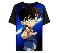 WANHONGYUE Anime Detective Conan T-Shirt Cosplay Vêtements Été Manches Courtes Tee Top Chemises Noir 3 XXXXL