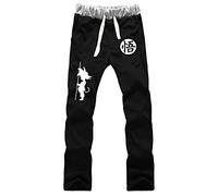 WANHONGYUE Anime Dragon Ball Z Goku Pantalons de Sport Jogging Adulte Cosplay Bas de Survêtement Sweatpants Trousers avec Poches Noir 2 XXL