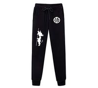 WANHONGYUE Anime Dragon Ball Z Goku Pantalons de Sport Jogging Adulte Cosplay Bas de Survêtement Sweatpants Trousers avec Poches Noir 6 L