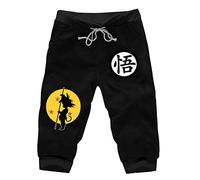 WANHONGYUE Anime Dragon Ball Z Goku Shorts Sport Homme Pantalon Court de Jogging Cosplay Bas de Survêtement Sweatpants Noir/6 XL