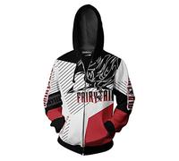 WANHONGYUE Anime Fairy Tail 3D Imprimé Sweat à Capuche Hoodie Jacket Adulte Cosplay Zippé Veste Blouson Sweatshirt Manteau 669/7 XXXL