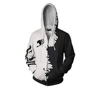 WANHONGYUE Anime Fairy Tail 3D Imprimé Sweat à Capuche Hoodie Jacket Adulte Cosplay Zippé Veste Blouson Sweatshirt Manteau 669/1 XXL