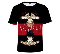 WANHONGYUE Anime Jujutsu Kaisen T-Shirt à Manches Courtes Homme Femme Imprimé en 3D Chemise Cosplay Pullover Top Tee Shirt 472/1 M