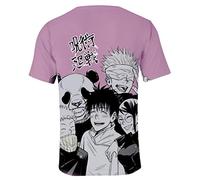 WANHONGYUE Anime Jujutsu Kaisen T-Shirt à Manches Courtes Homme Femme Imprimé en 3D Chemise Cosplay Pullover Top Tee Shirt 472/10 S