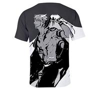 WANHONGYUE Anime Jujutsu Kaisen T-Shirt à Manches Courtes Homme Femme Imprimé en 3D Chemise Cosplay Pullover Top Tee Shirt 472/2 XL