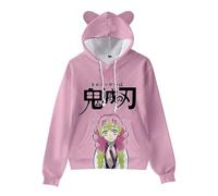 WANHONGYUE Anime Kanroji Mitsuri Sweat à Capuche 3D Impirmé Hoodie Sweatshirt à Capuche Cartoon Pull à Manches Longues pour Femme Fille, Mitsuri 130