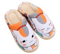 WANHONGYUE Anime Natsume Yuujinchou Pantoufles de Maison Homme Femme Hiver Peluche Chaude Chaussons Intérieur Extérieur Antidérapant Slippers