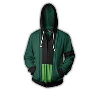 WANHONGYUE Anime One Piece Luffy 3D Imprimé Sweat à Capuche Hoodie Jacket Adulte Cosplay Zippé Veste Blouson Sweatshirt Manteau 673/10 XXL