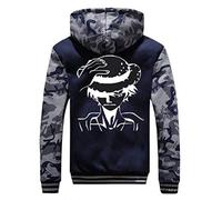 WANHONGYUE Anime One Piece Luffy Hoodie Sweat à Capuche Hommes Cosplay Plus Épais Velours Hiver Sweat-Shirt Veste 5 M