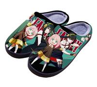 WANHONGYUE Anime Spy×Family Pantoufles d'hiver Peluche Chaude Maison Chaussons Femme Homme Pantoufles Intérieur Extérieur Antidérapant Slippers Style/1 40-41 EU