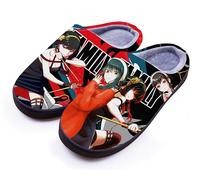 WANHONGYUE Anime Spy×Family Yor Forger Pantoufles d'hiver Peluche Chaude Maison Chaussons Femme Homme Pantoufles Intérieur Extérieur Antidérapant Slippers Style/3 40-41 EU
