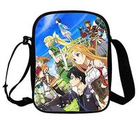 WANHONGYUE Anime Sword Art Online Kirito SAO Sac Bandoulière Sacoche à l'Épaule Homme Femme Besace Sac de Messager Petit Sac à Main de Voyage Sport 1053/5