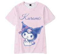 WANHONGYUE Anime T-Shirt Col Rond à Manches Courtes Été Cartoon Tee Shirt Imprimé pour Femmes Files, Couleur/10, 6XS