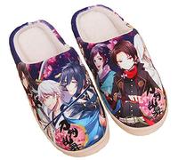 WANHONGYUE Anime Touken Ranbu Online Pantoufles de Maison Homme Femme Hiver Peluche Chaude Chaussons Intérieur Extérieur Antidérapant Slippers