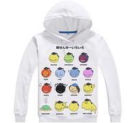 WANHONGYUE Assassination Classroom Anime Hoodie Sweat à Capuche Adulte Cosplay Pullover Sweatshirt Manteau Tops Blanc 1 M