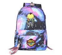 WANHONGYUE Assassination Classroom Sacs d'école Étudiant Cartable Filles Sac à Dos Ordinateur Portable 15,6 Pouces pour Fans d'anime Blue Galaxy / 3