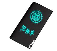 WANHONGYUE Black Butler Anime Lumineux Portefeuille Mince Homme Cuir Synthétique Poche à Monnaie Porte Carte Crédit Noir /2