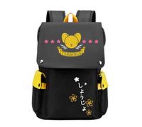 WANHONGYUE Cardcaptor Sakura Anime Cosplay Sac à Dos pour Ordinateur Portable 15,6 Pouces Sac d'école Sac Loisir Backpack Jaune