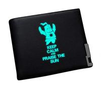 WANHONGYUE Dark Souls Jeu Lumineux Portefeuille Mince Homme Cuir Synthétique Poche à Monnaie Porte Carte Crédit Noir /1