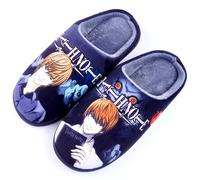 WANHONGYUE Death Note Anime Pantoufles d'hiver Peluche Chaude Maison Chaussons Femme Homme Pantoufles Intérieur Extérieur Antidérapant Slippers Style/2 46-47 EU