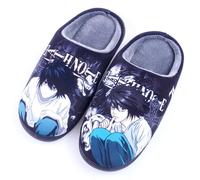 WANHONGYUE Death Note Anime Pantoufles d'hiver Peluche Chaude Maison Chaussons Femme Homme Pantoufles Intérieur Extérieur Antidérapant Slippers Style/1 40-41 EU
